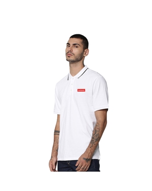 Jack & Jones Cool Max Polo T-Shirt White with Black Tipping